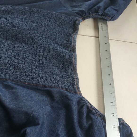 Terra & Sky Jean flutter sleeve midi women's size 4X dress - Picture 9 of 15